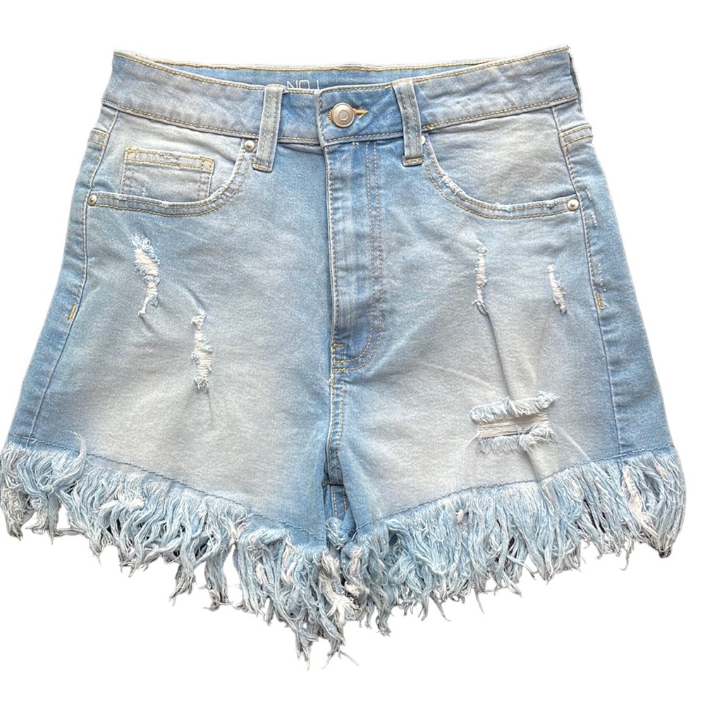 NOBO No Boundries Juniors Jean Shorts Size 7 high rise cut off 5 pocket